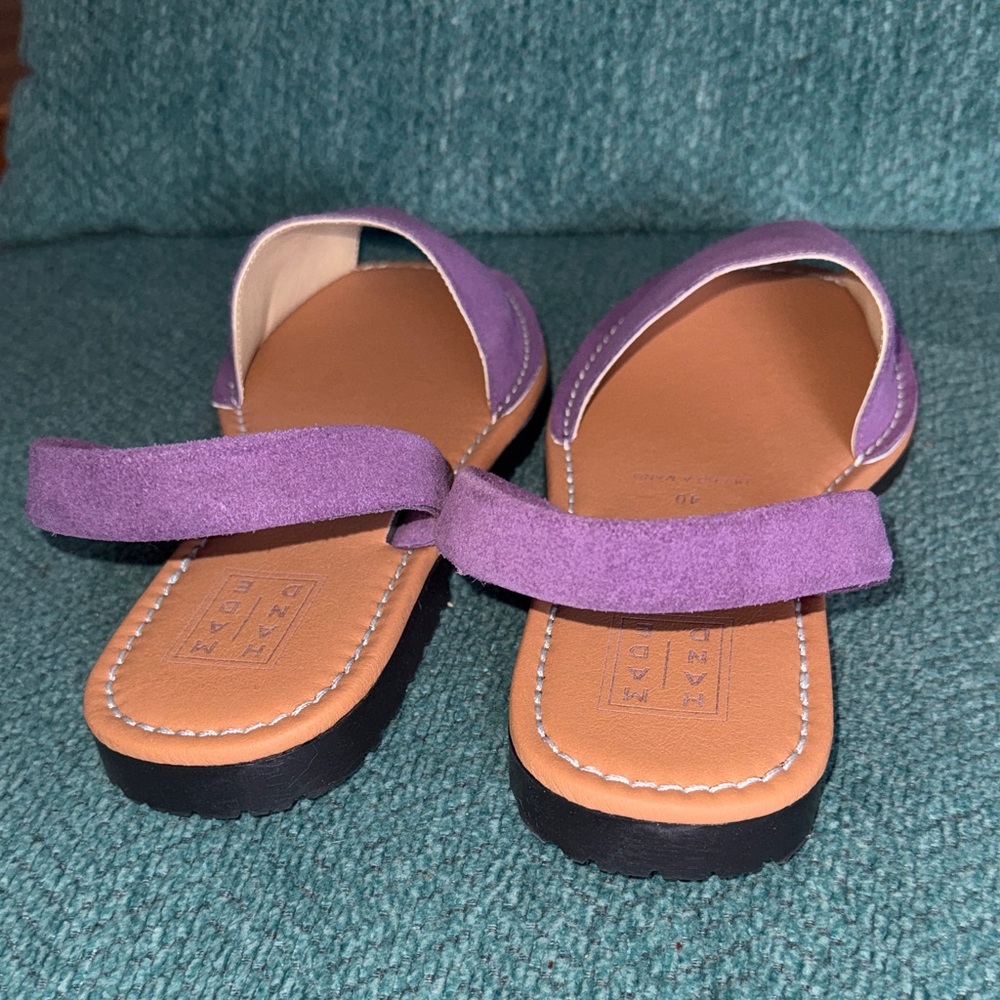 Homemade - Chic Purple Suede Women's Sandals - Picture 5 of 6
